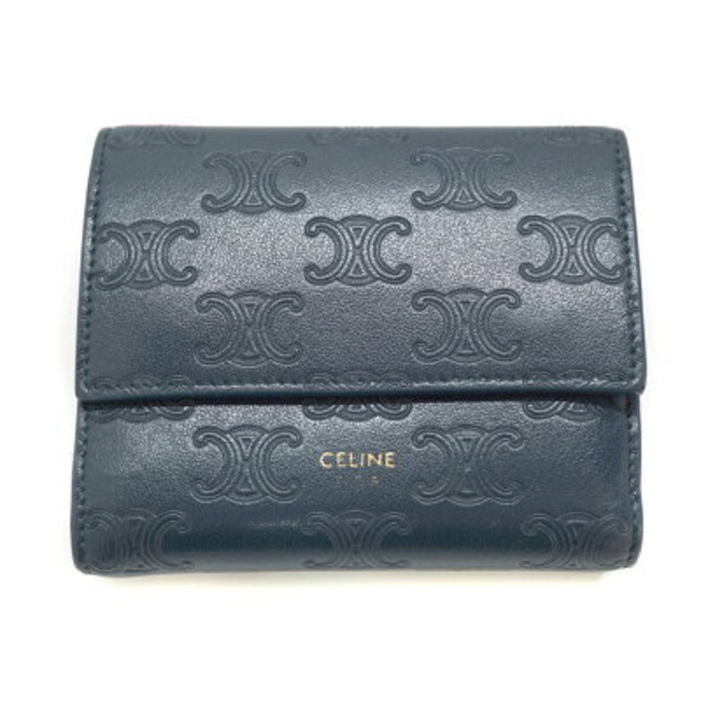 Gucci Double Zip Organizer Navy Blue Guccissima Leather Long Wallet Handbag Men